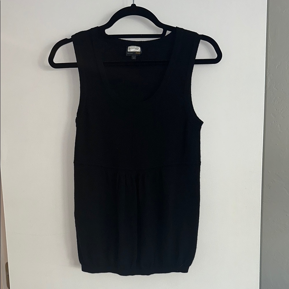 Fendi Vintage Wool Knit Sleeveless Top